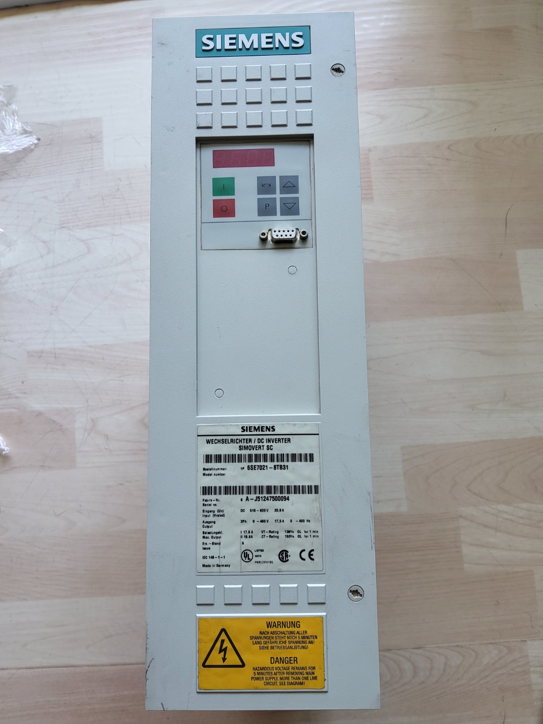 지멘스 시모버트 마스터드라이브VC 6SE7016-1TA