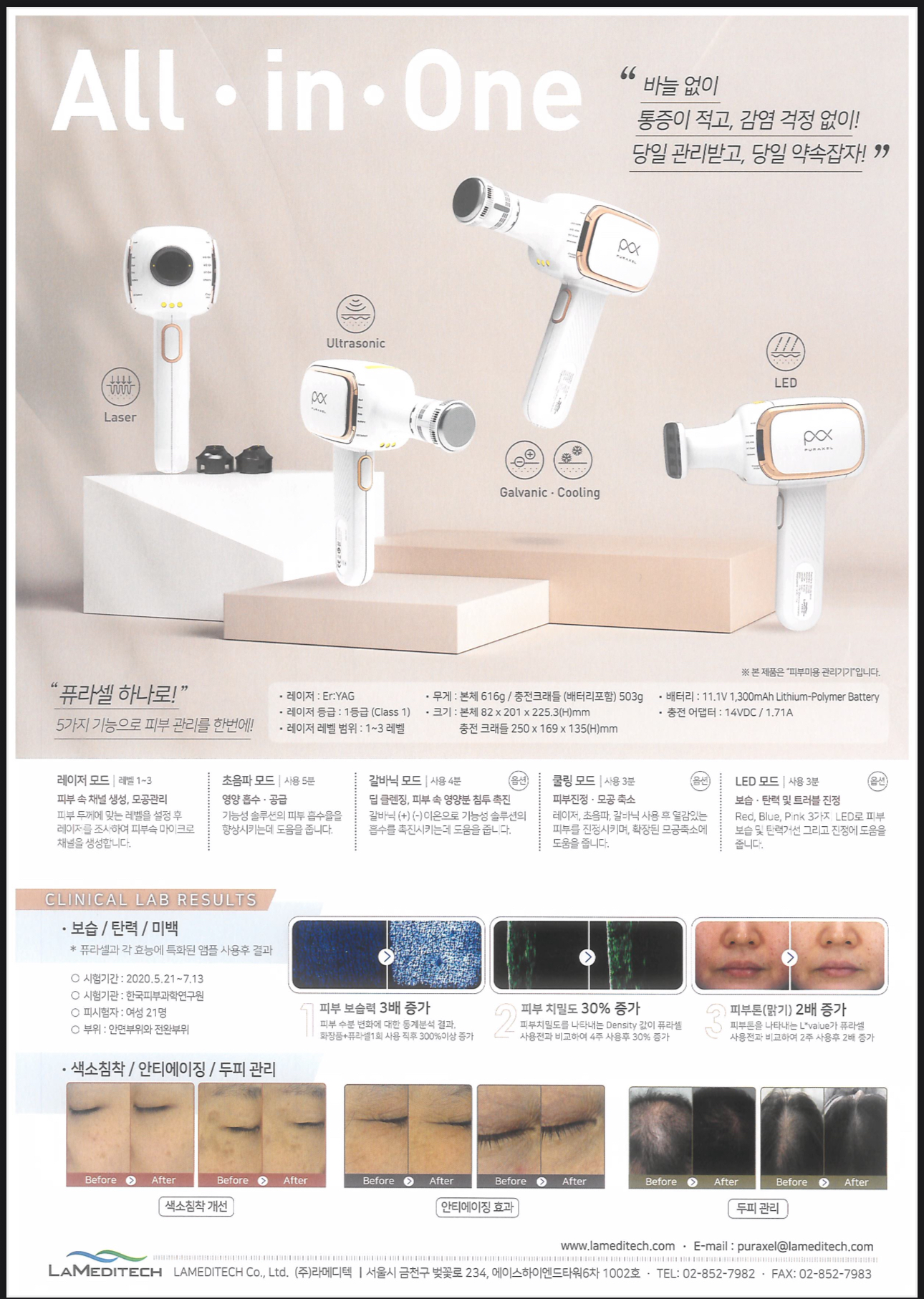 퓨라셀 레이저 기기